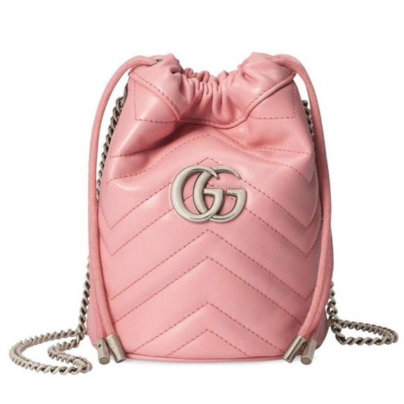 GUCCI Marmont GG logo quilted leather bucket bag - Picture 1 of 4